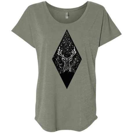 T-Shirts Venetian Grey / X-Small Antler Stars Triblend Dolman Sleeve