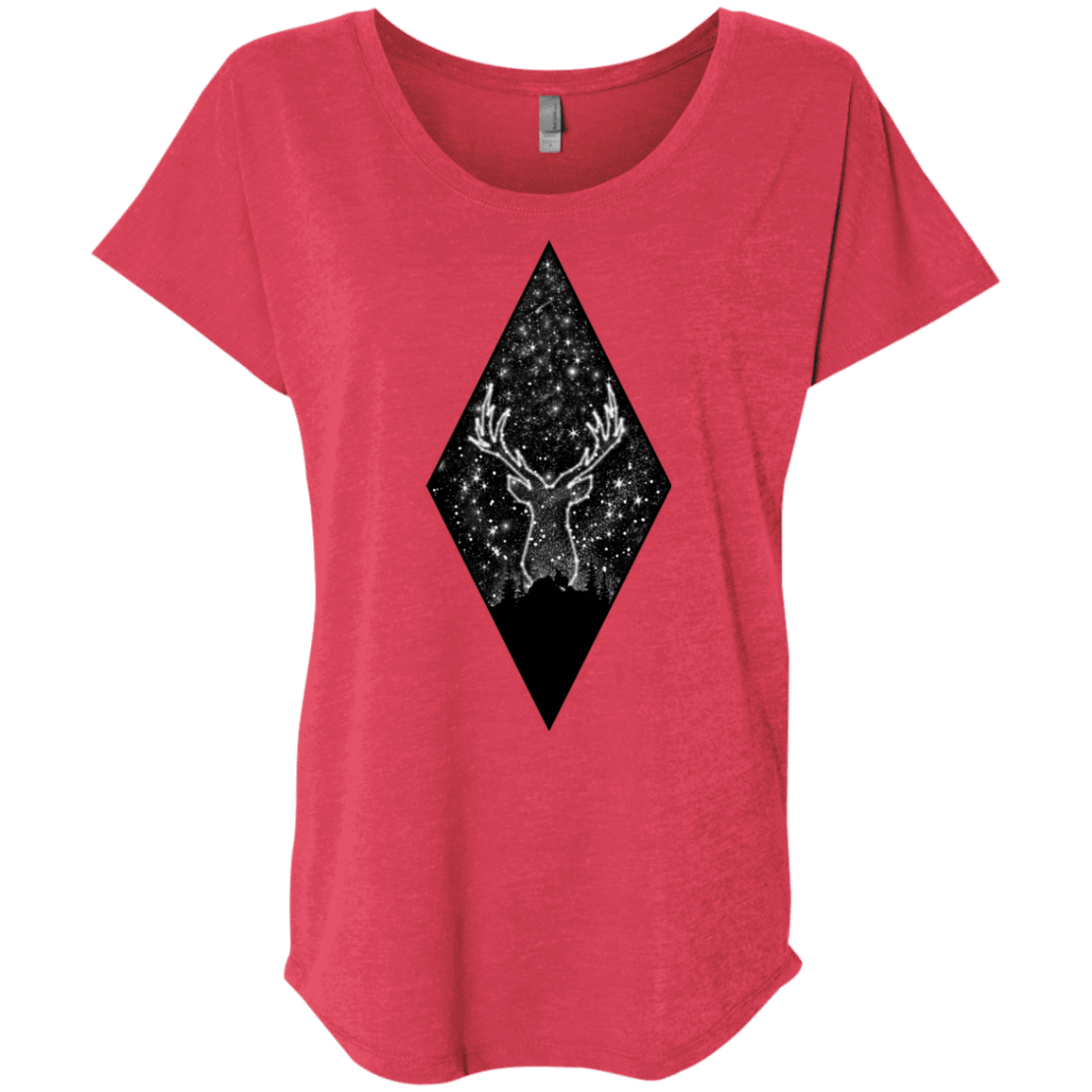 T-Shirts Vintage Red / X-Small Antler Stars Triblend Dolman Sleeve