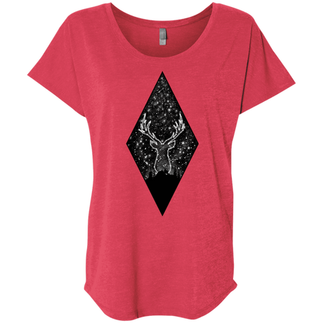 T-Shirts Vintage Red / X-Small Antler Stars Triblend Dolman Sleeve