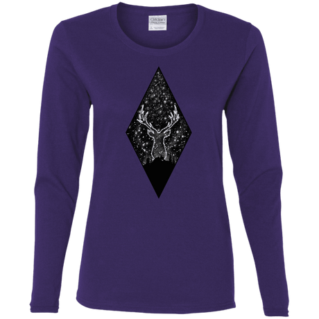 T-Shirts Purple / S Antler Stars Women's Long Sleeve T-Shirt