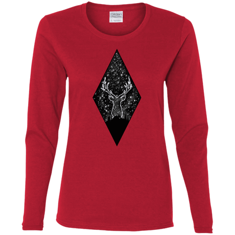 T-Shirts Red / S Antler Stars Women's Long Sleeve T-Shirt
