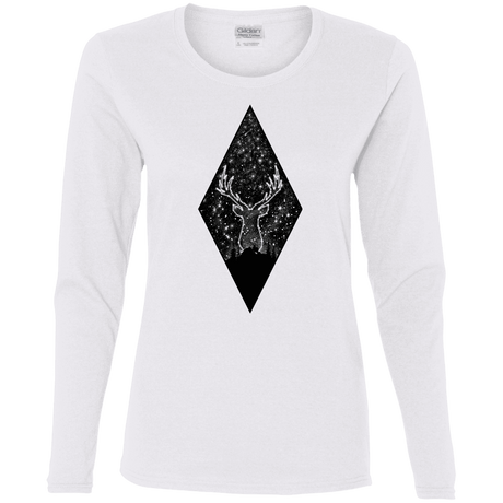 T-Shirts White / S Antler Stars Women's Long Sleeve T-Shirt