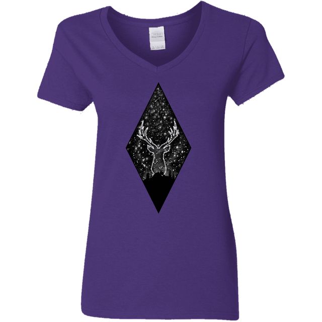 T-Shirts Purple / S Antler Stars Women's V-Neck T-Shirt