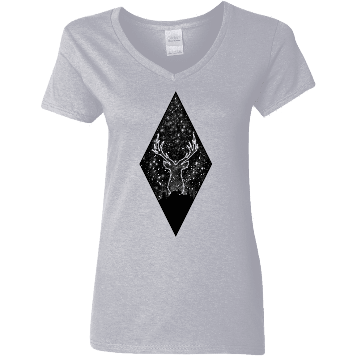 T-Shirts Sport Grey / S Antler Stars Women's V-Neck T-Shirt