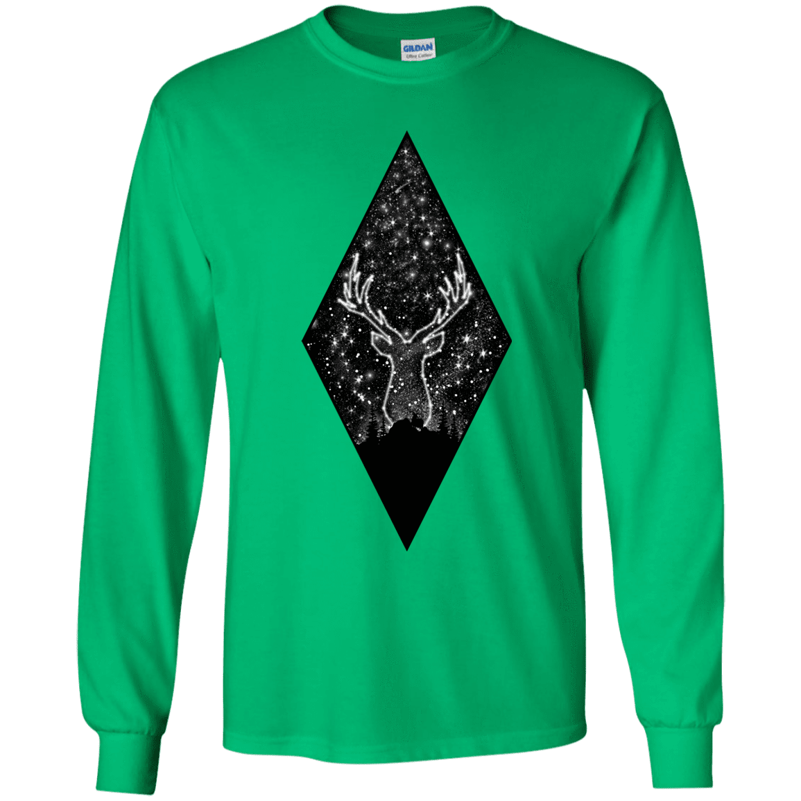 T-Shirts Irish Green / YS Antler Stars Youth Long Sleeve T-Shirt