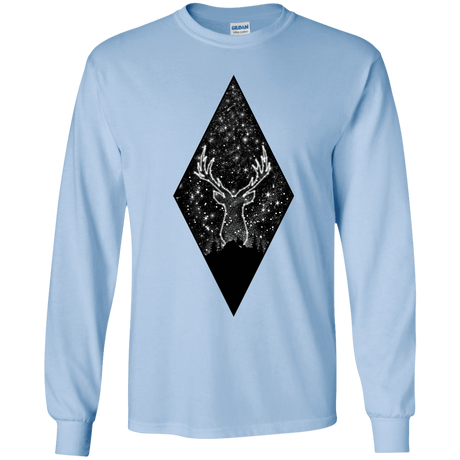 T-Shirts Light Blue / YS Antler Stars Youth Long Sleeve T-Shirt