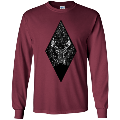 T-Shirts Maroon / YS Antler Stars Youth Long Sleeve T-Shirt