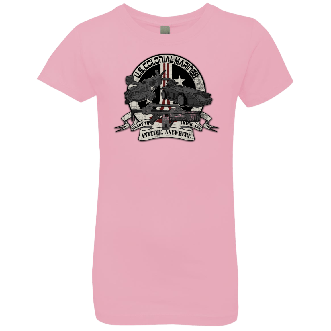 T-Shirts Light Pink / YXS Anytime Anywhere Girls Premium T-Shirt