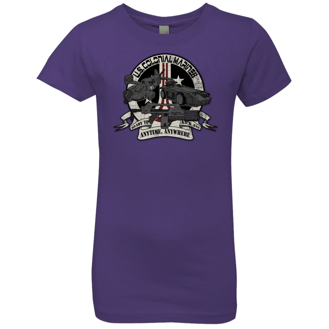 T-Shirts Purple Rush / YXS Anytime Anywhere Girls Premium T-Shirt