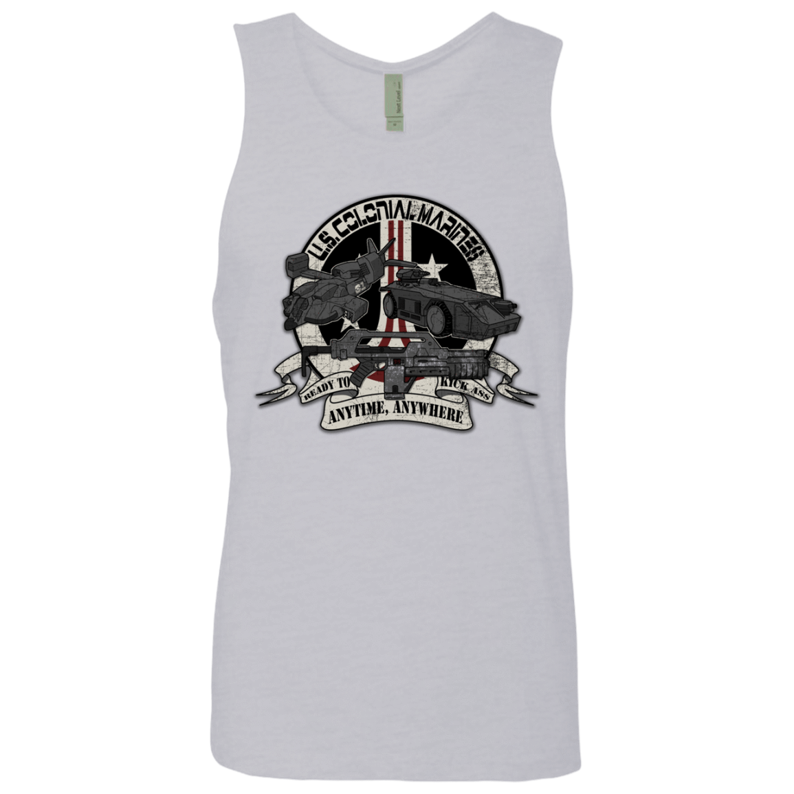 T-Shirts Heather Grey / Small Anytime Anywhere Men's Premium Tank Top
