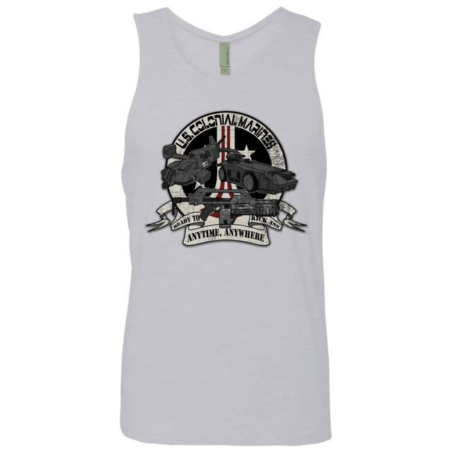 T-Shirts Heather Grey / Small Anytime Anywhere Men's Premium Tank Top