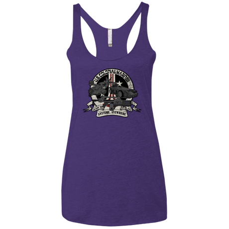 T-Shirts Purple / X-Small Anytime Anywhere Women's Triblend Racerback Tank