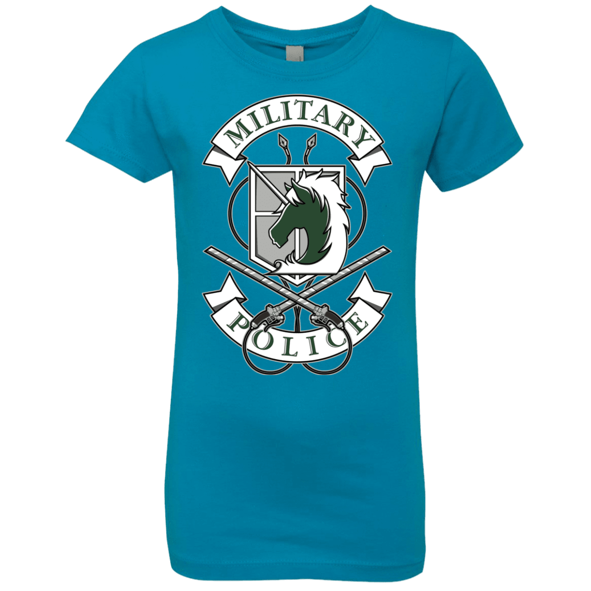 T-Shirts Turquoise / YXS AoT Military Police Girls Premium T-Shirt