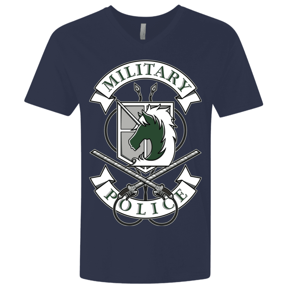 T-Shirts Midnight Navy / X-Small AoT Military Police Men's Premium V-Neck