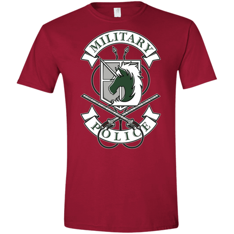 T-Shirts Cardinal Red / S AoT Military Police Men's Semi-Fitted Softstyle