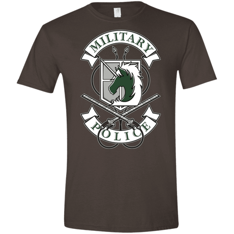 T-Shirts Dark Chocolate / S AoT Military Police Men's Semi-Fitted Softstyle