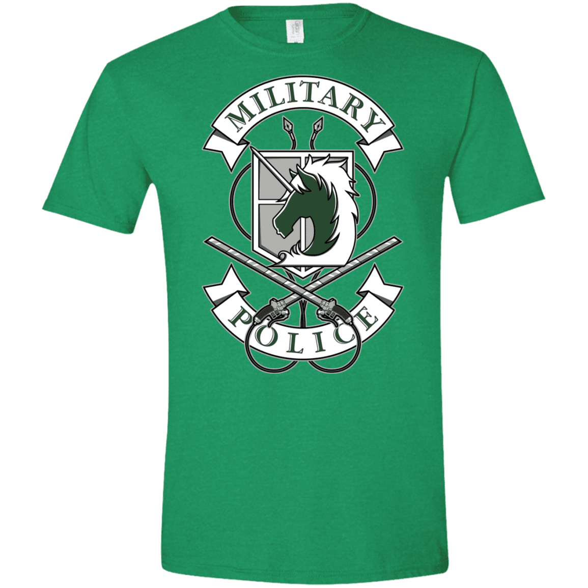 T-Shirts Heather Irish Green / S AoT Military Police Men's Semi-Fitted Softstyle