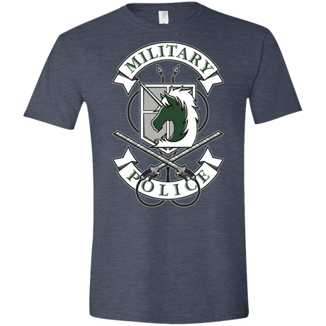 T-Shirts Heather Navy / S AoT Military Police Men's Semi-Fitted Softstyle