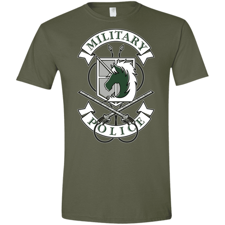 T-Shirts Military Green / S AoT Military Police Men's Semi-Fitted Softstyle