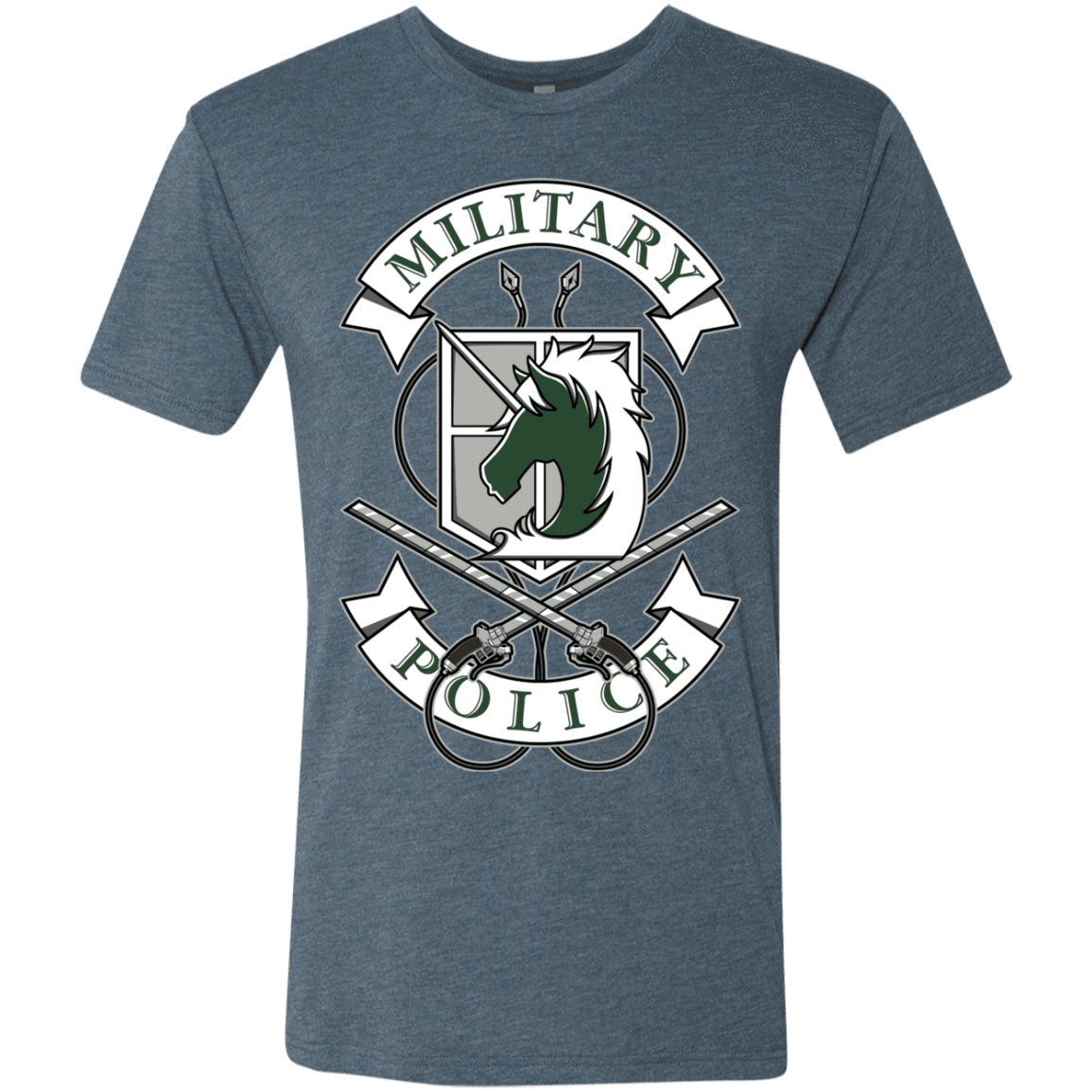 T-Shirts Indigo / S AoT Military Police Men's Triblend T-Shirt