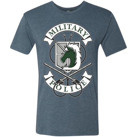 T-Shirts Indigo / S AoT Military Police Men's Triblend T-Shirt