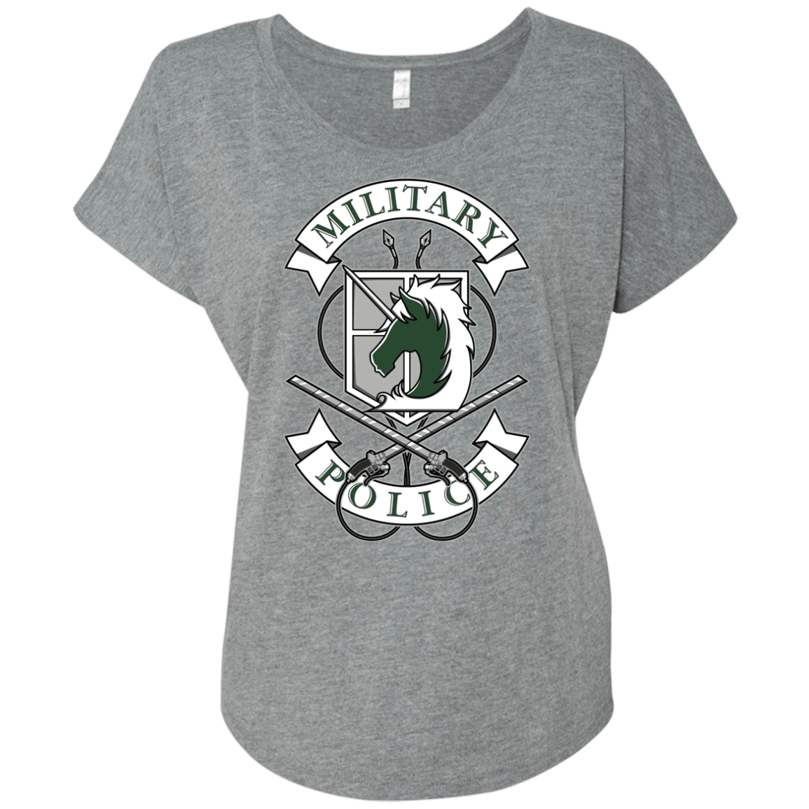 T-Shirts Premium Heather / X-Small AoT Military Police Triblend Dolman Sleeve