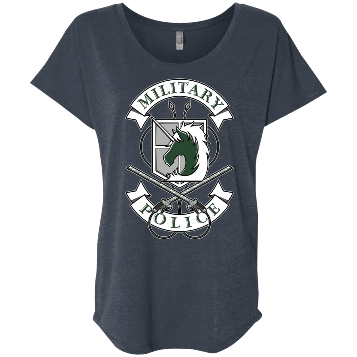 T-Shirts Vintage Navy / X-Small AoT Military Police Triblend Dolman Sleeve