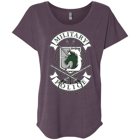 T-Shirts Vintage Purple / X-Small AoT Military Police Triblend Dolman Sleeve