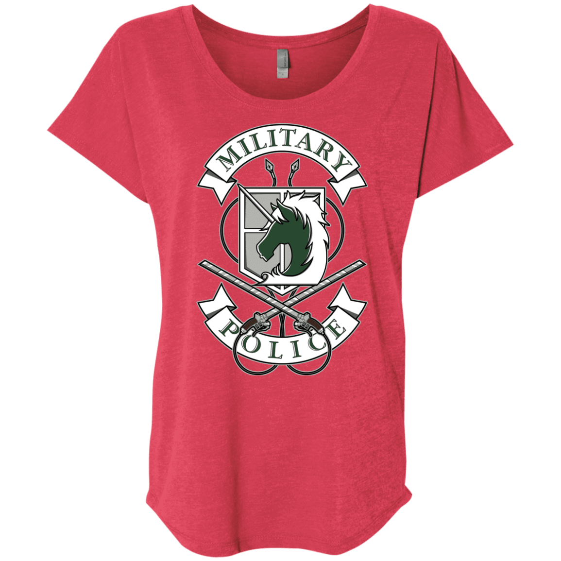 T-Shirts Vintage Red / X-Small AoT Military Police Triblend Dolman Sleeve