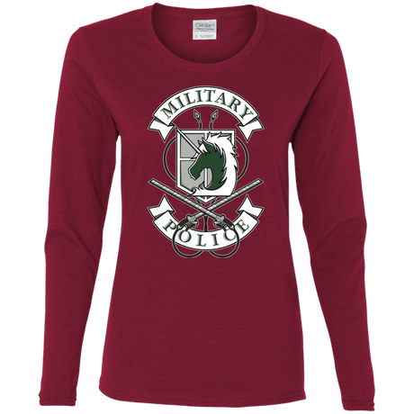 T-Shirts Cardinal / S AoT Military Police Women's Long Sleeve T-Shirt