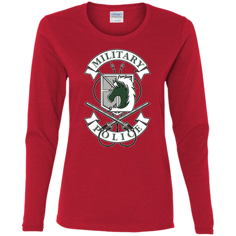 T-Shirts Red / S AoT Military Police Women's Long Sleeve T-Shirt