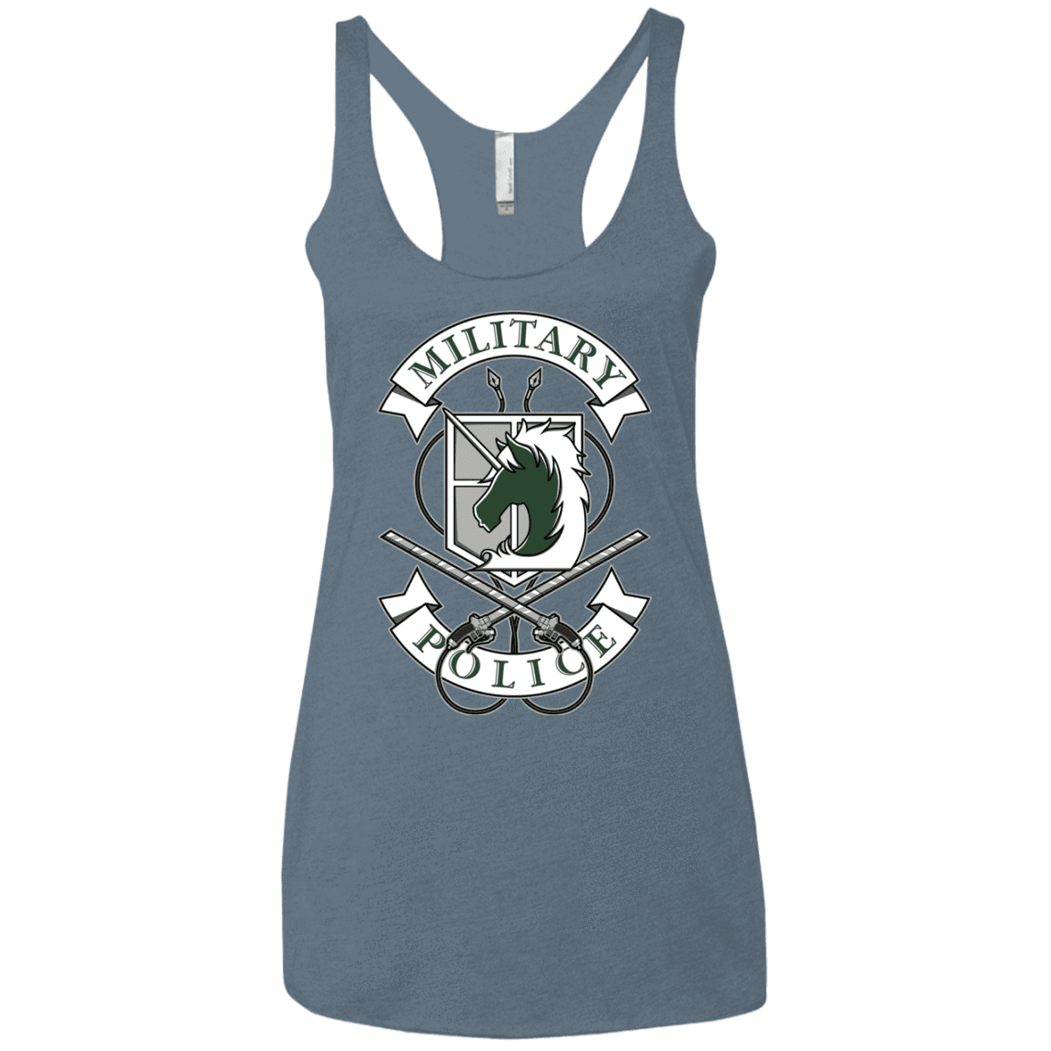 T-Shirts Indigo / X-Small AoT Military Police Women's Triblend Racerback Tank