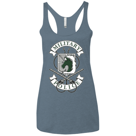 T-Shirts Indigo / X-Small AoT Military Police Women's Triblend Racerback Tank