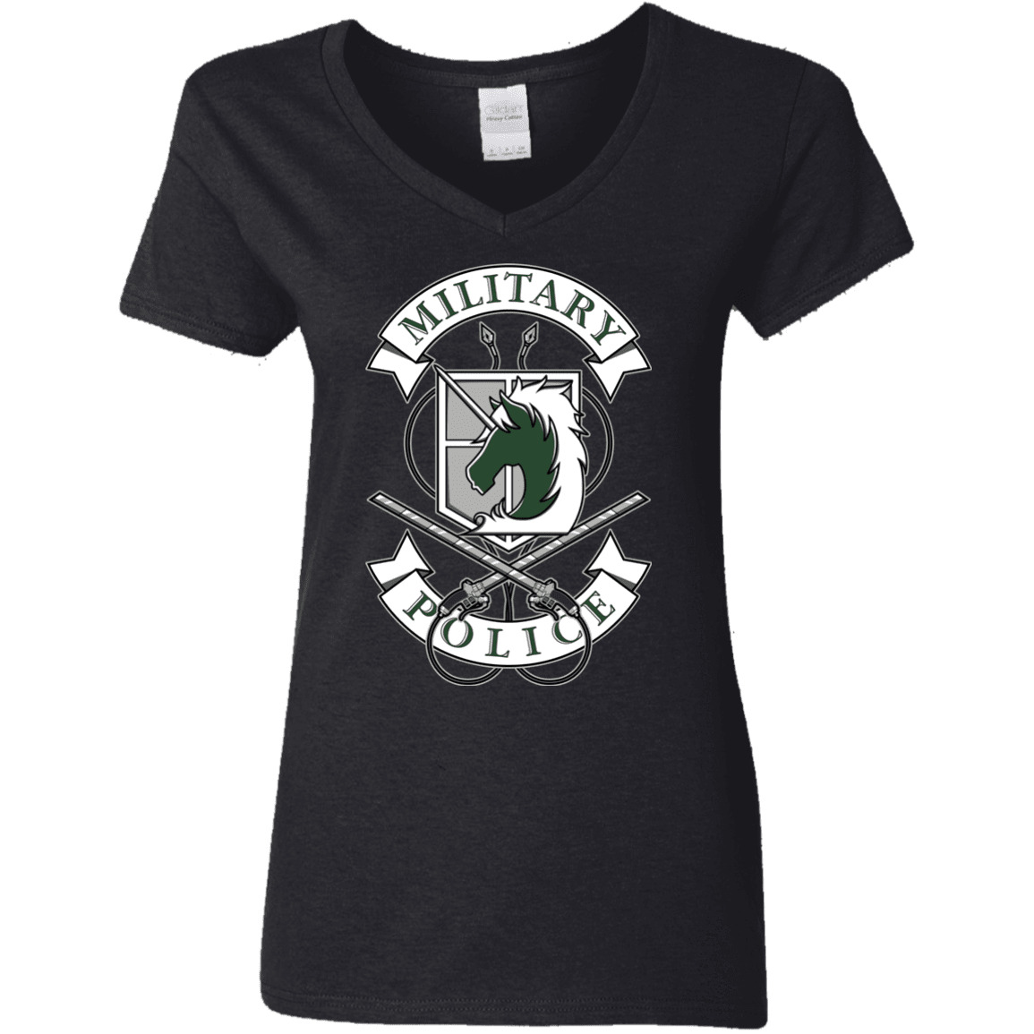 T-Shirts Black / S AoT Military Police Women's V-Neck T-Shirt