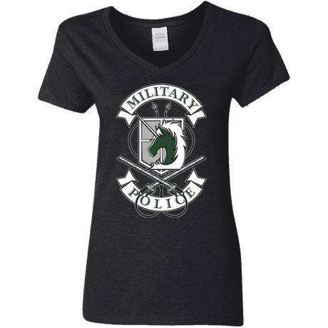 T-Shirts Black / S AoT Military Police Women's V-Neck T-Shirt