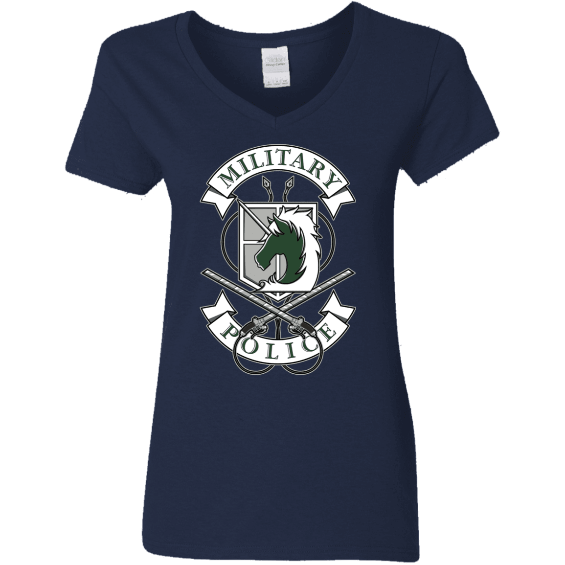 T-Shirts Navy / S AoT Military Police Women's V-Neck T-Shirt