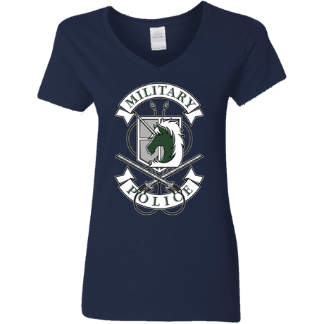 T-Shirts Navy / S AoT Military Police Women's V-Neck T-Shirt