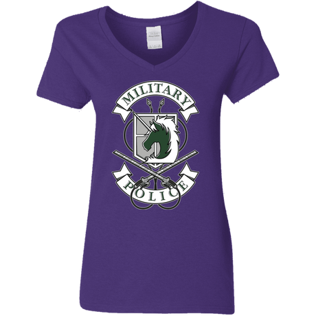 T-Shirts Purple / S AoT Military Police Women's V-Neck T-Shirt