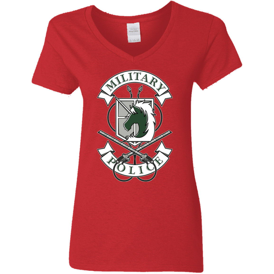 T-Shirts Red / S AoT Military Police Women's V-Neck T-Shirt