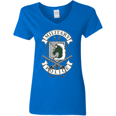 T-Shirts Royal / S AoT Military Police Women's V-Neck T-Shirt