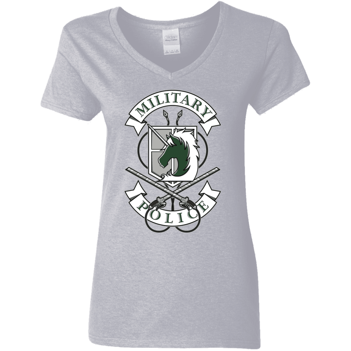 T-Shirts Sport Grey / S AoT Military Police Women's V-Neck T-Shirt