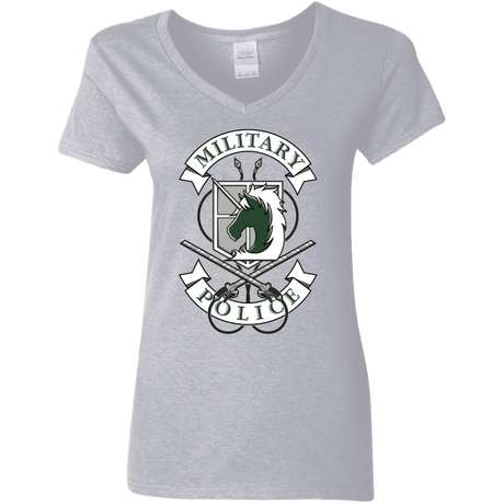 T-Shirts Sport Grey / S AoT Military Police Women's V-Neck T-Shirt