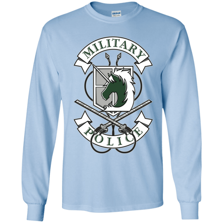 T-Shirts Light Blue / YS AoT Military Police Youth Long Sleeve T-Shirt