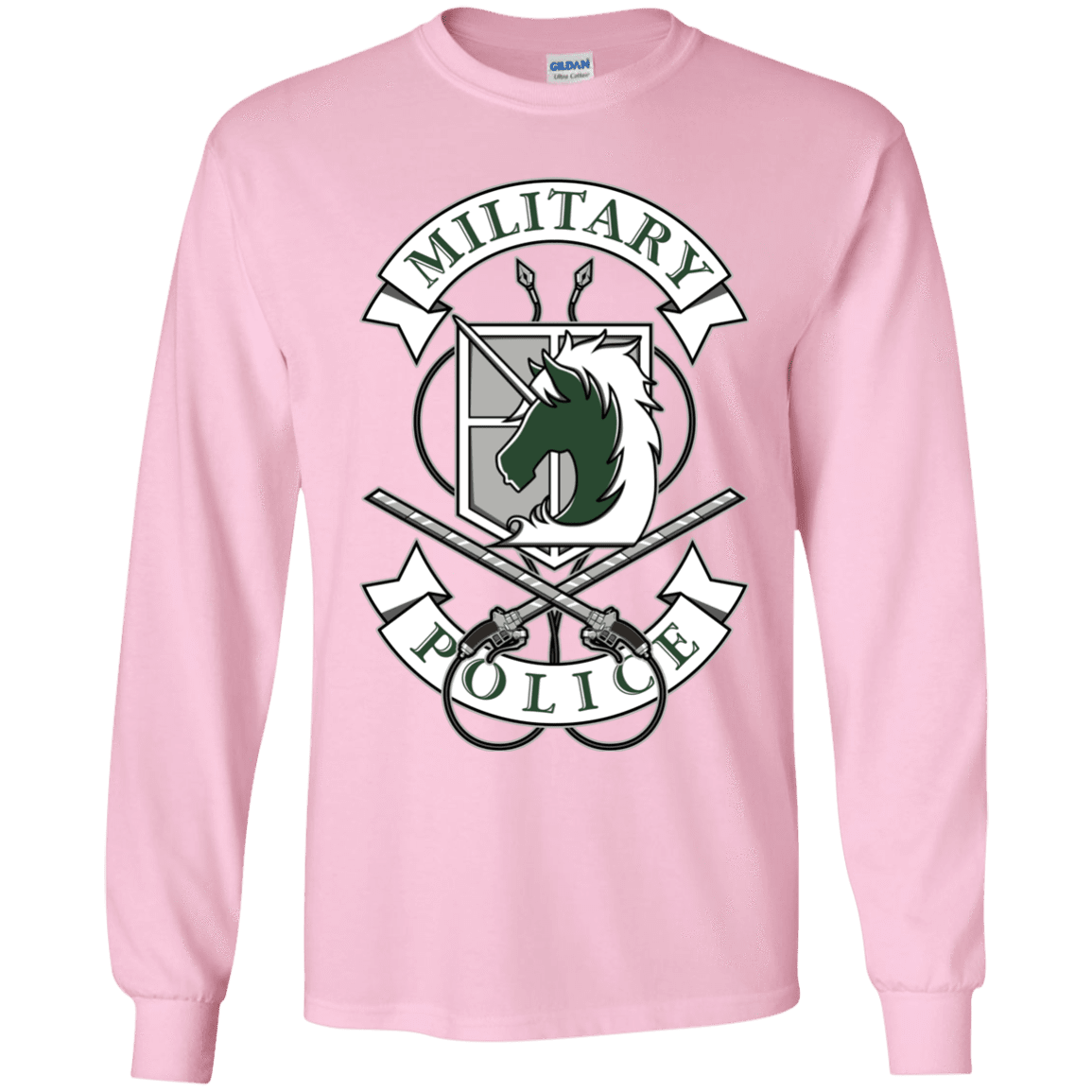 T-Shirts Light Pink / YS AoT Military Police Youth Long Sleeve T-Shirt