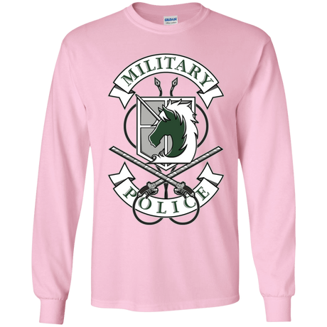 T-Shirts Light Pink / YS AoT Military Police Youth Long Sleeve T-Shirt