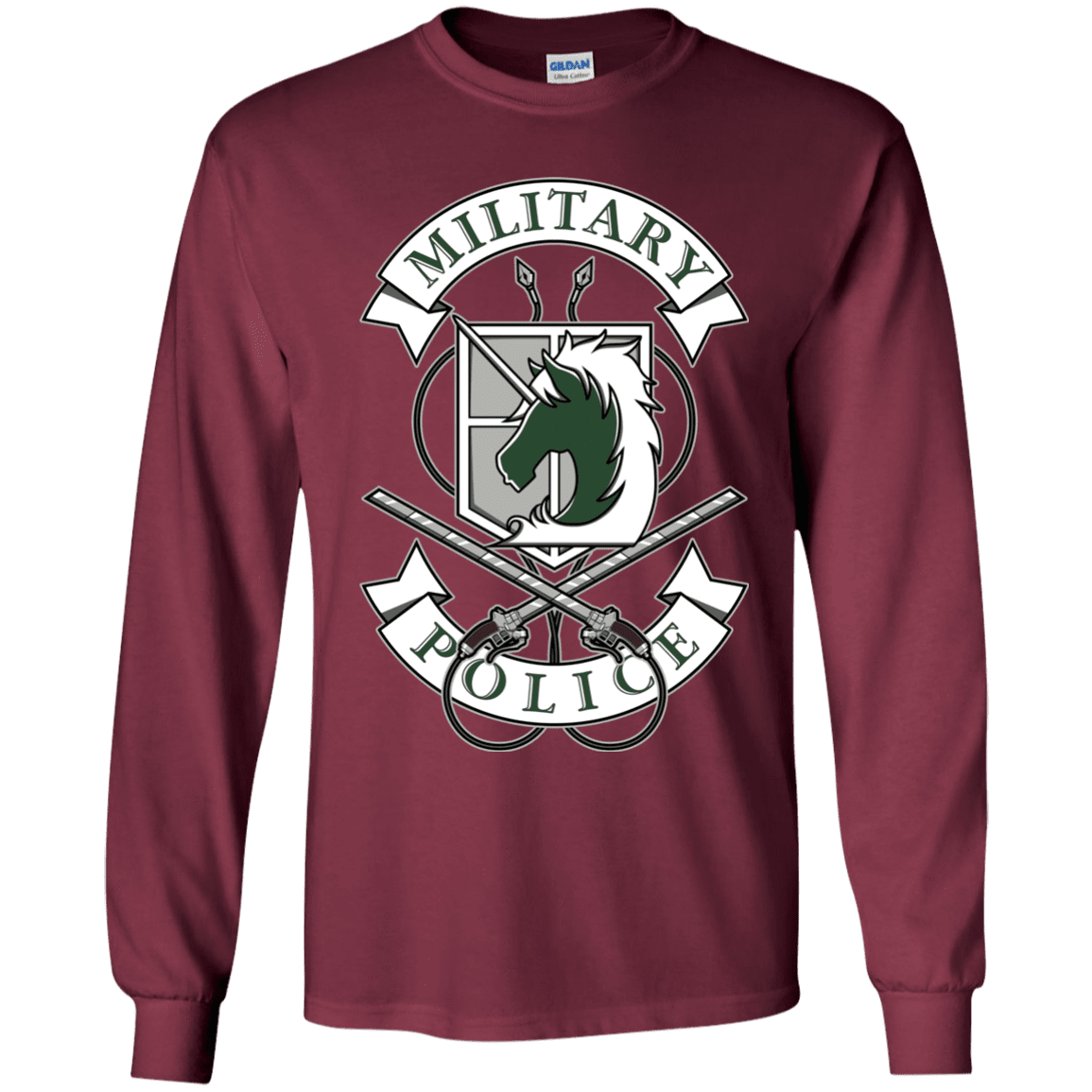 T-Shirts Maroon / YS AoT Military Police Youth Long Sleeve T-Shirt