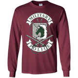 T-Shirts Maroon / YS AoT Military Police Youth Long Sleeve T-Shirt