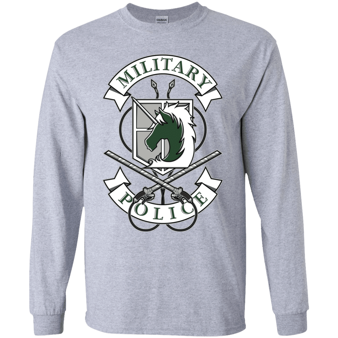 T-Shirts Sport Grey / YS AoT Military Police Youth Long Sleeve T-Shirt