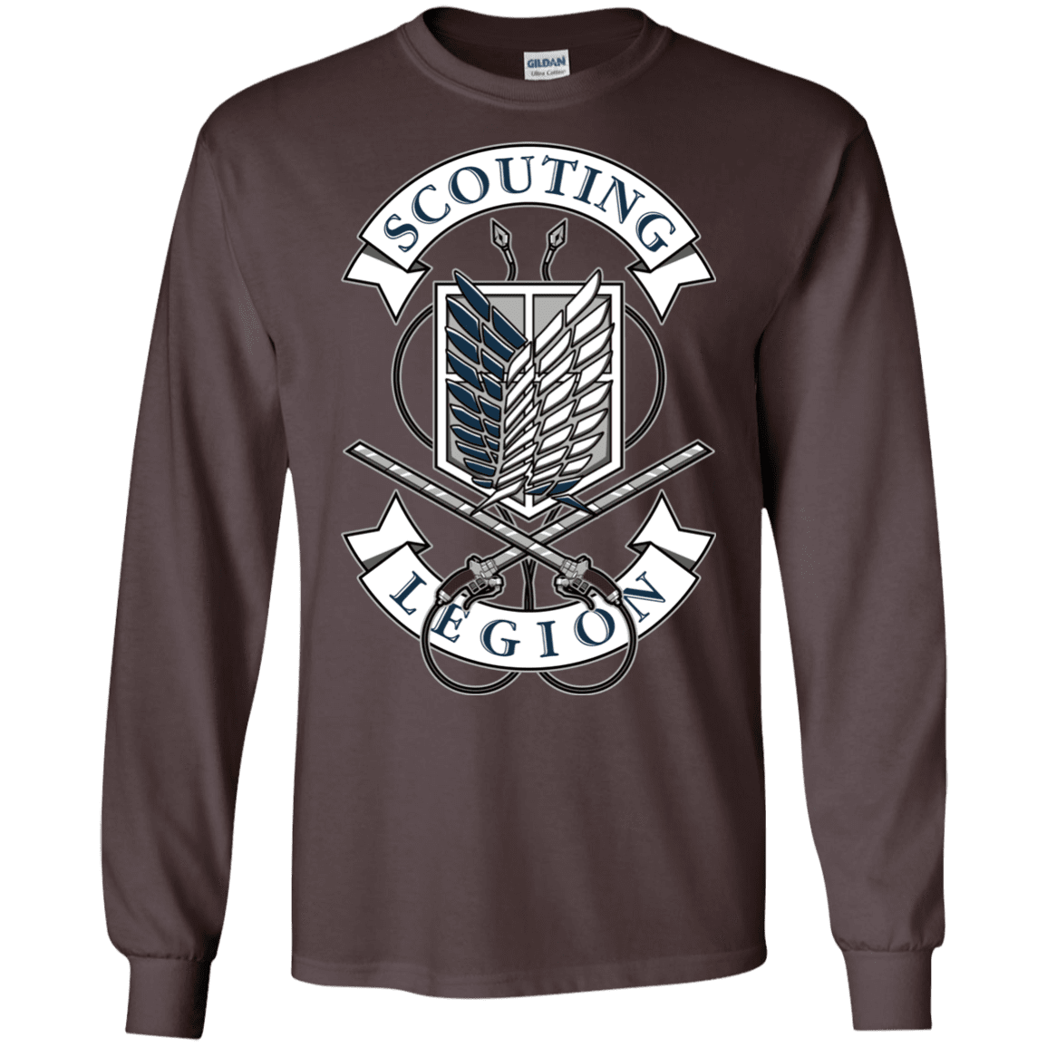 T-Shirts Dark Chocolate / S AoT Scouting Legion Men's Long Sleeve T-Shirt