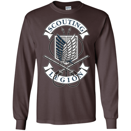 T-Shirts Dark Chocolate / S AoT Scouting Legion Men's Long Sleeve T-Shirt